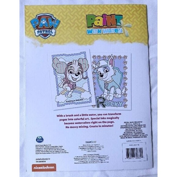 Nickelodeon Paw Patrol Coloring Book Paint with Water Books PAWSOME Painting - Picture 3 of 3